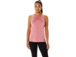 Camiseta Sin Mangas Fit Sana Asics Rosa Humado Mujer Fitness