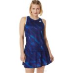 Camiseta sin mangas gráfica Asics buceo azul para mujer