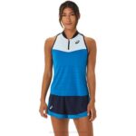 Camiseta sin mangas mujer Asics azul cielo estilo renovado