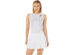 Camiseta sin mangas mujer Asics blanco brillante estilo moderno