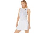 Camiseta sin mangas mujer Asics blanco brillante estilo moderno - Image 3