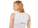 Camiseta sin mangas mujer Asics blanco brillante estilo moderno - Image 4