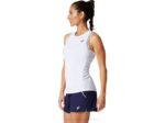 Camiseta Sin Mangas Ribetes Asics Blanca Brillante para Mujer - Image 3