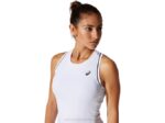 Camiseta Sin Mangas Ribetes Asics Blanca Brillante para Mujer - Image 4