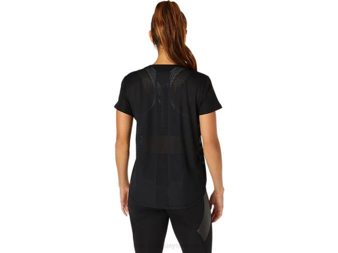 Camiseta Ventilada de Manga Corta Mujer Asics Rendimiento Negro - Image 2