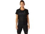 Camiseta Ventilada de Manga Corta Mujer Asics Rendimiento Negro