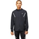 Chaqueta Asics Lite-Show Hombre Rendimiento Negro Ideal para Correr