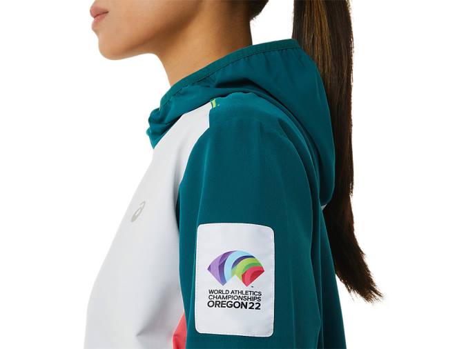Chaqueta Asics Mujer Color Block Multicolor Estilo Deportivo - Image 4