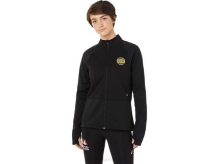 Chaqueta Asics Mujer Rendimiento Negra Con Estilo