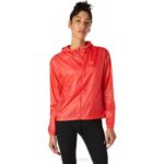 Chaqueta Asics Mujer Rosa Toronja Sólida Estilo Deportivo