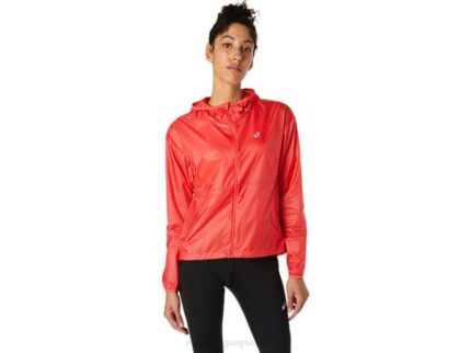 Chaqueta Asics Mujer Rosa Toronja Sólida Estilo Deportivo