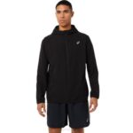 Chaqueta Asics rendimiento negra para hombre estilo y confort