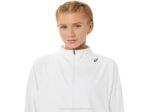 Chaqueta de Tenis de Mujer Asics Brillante Negra y Blanca - Image 4