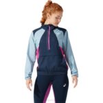 Chaqueta de Visibilidad Asics Mujer Azul Francés y Azul Humo