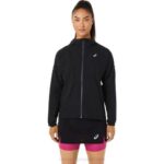Chaqueta impermeable Asics mujer fujitrail rendimiento negro