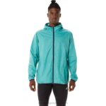 Chaqueta Plegable Asics Hombre Estampado Salvia Azul Francés