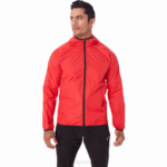 Chaqueta Plegable Asics Hombre Rojo Eléctrico y Negro 2LVJ1822