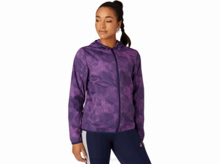 Chaqueta Plegable Asics Mujer Estampado Digital Uvas