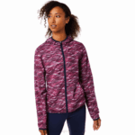 Chaqueta Plegable Asics Mujer Estampado Marte Profundo