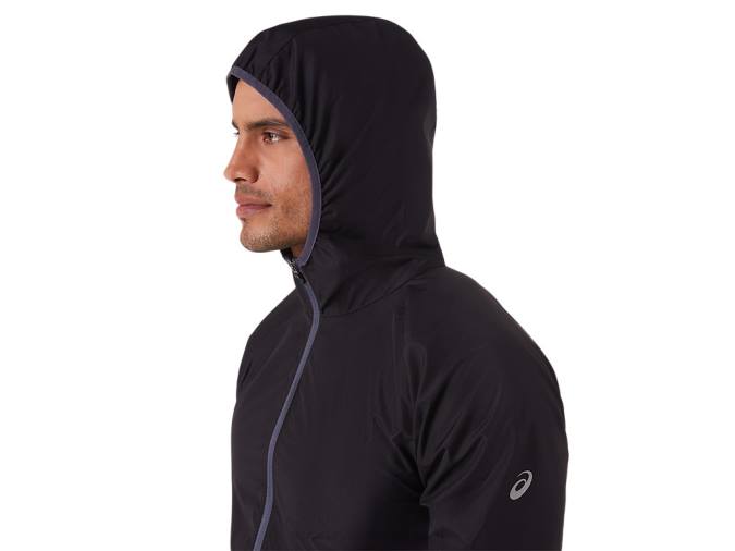 Chaqueta Plegable Asics Rendimiento Negro Hombre Ideal para Actividades al Aire Libre - Image 3