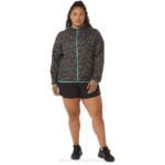 chaqueta plegable de mujer Asics sombra de noche y salvia