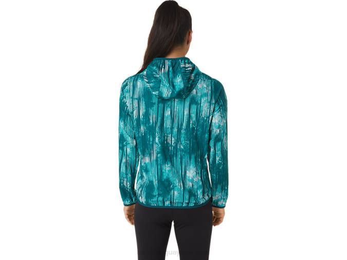 Chaqueta Plegable de Mujer Asics Teñido Anudado Color Vidrio de Mar - Image 2