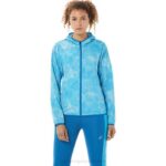 Chaqueta Plegable Mujer Asics Estampado Ángel Aguamarina Azul