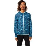 Chaqueta Plegable Mujer Asics Verde Azulado Estampado Trendy