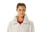 Chaqueta Tejida Asics Mujer Humo Gris Estilo Moderno - Image 4