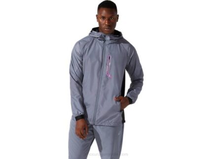 Chaqueta Tejida Híbrida Asics Hombre Azul Moderno