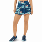 falda pantalón mujer Asics gráfico partido índigo claro estilo deportivo