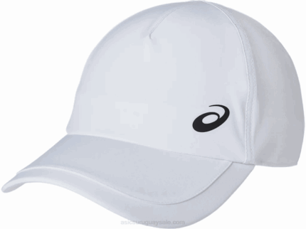 gorra unisex Asics blanco brillante estilo moderno y cómodo
