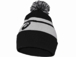 Gorro unisex Asics negro gris jaspeado con pompón moderno