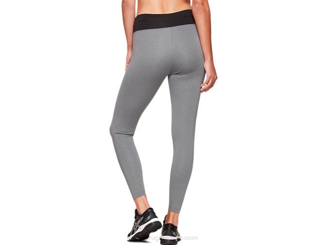 Leotardo Fieltro Mujer Asics Gris Oscuro y Negro Estilo Deportivo - Image 2