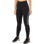 Mallas Asics Estampado Logo Mujer Rendimiento Negro