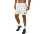 pantalón corto color block hombre Asics blanco brillante estilo moderno