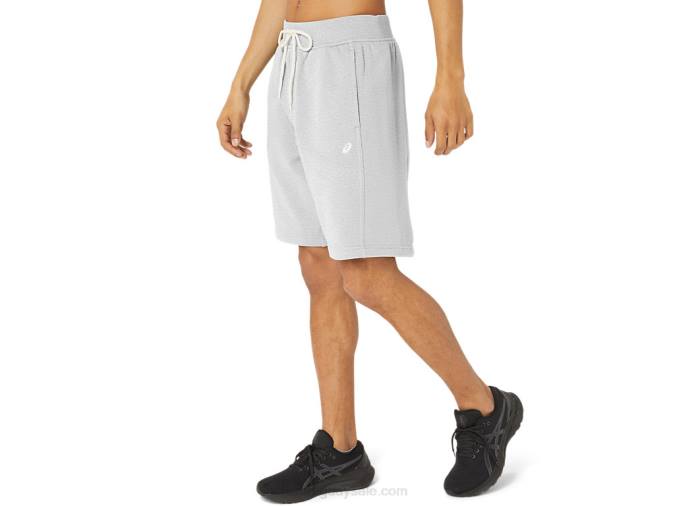 Pantalón corto de polar Asics hombre brezo gris claro cómodo y ligero - Image 3