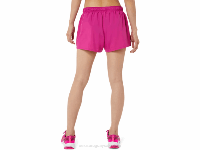 Pantalón Corto Plateado de 4 Pulgadas Asics Fucsia Mujer Fashion - Image 2