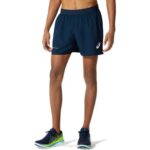 pantalones cortos de visibilidad Asics azul francés para hombre