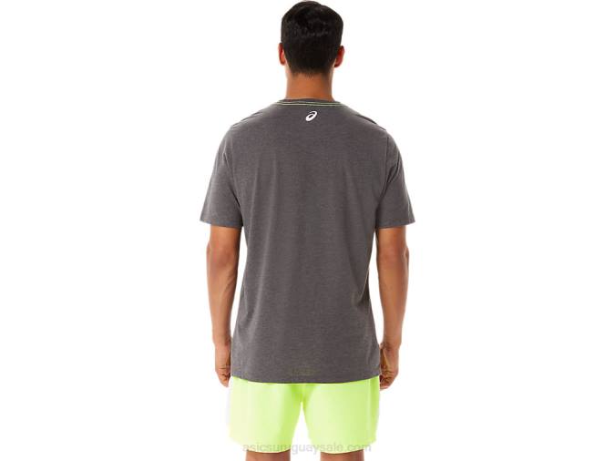 Playera Asics Hombre Manga Corta Gráfica Gris Oscuro - Image 2