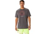 Playera Asics Hombre Manga Corta Gráfica Gris Oscuro