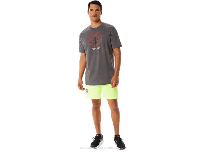 Playera Asics Hombre Manga Corta Gráfica Gris Oscuro - Image 4