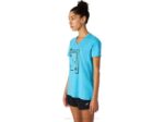 Playera Asics Manga Corta Cuello V Mujer Brezo Acuático Digital - Image 3