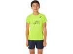 Playera Asics Peligro Verde Gráfico Tenis Niños