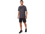 Playera de manga corta Asics rayas gris oscuro estilo moderno - Image 4