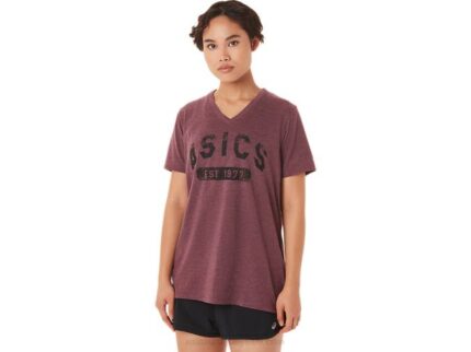 playera de manga corta mujer Asics Brezo profundo de Marte estilo moderno 1977
