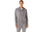 Sudadera Asics con capucha cremallera suave humo sombra brezo