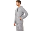 Sudadera Asics con Cremallera Completa Gris Jaspeado para Hombre Tecnología Moderna - Image 3