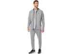 Sudadera Asics con Cremallera Completa Gris Jaspeado para Hombre Tecnología Moderna - Image 4