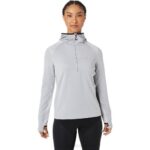 Sudadera Asics de Invierno para Mujer Gris Glaciar y Negro